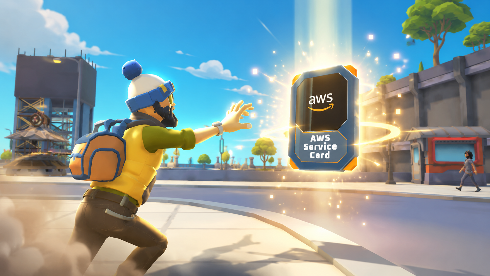 Collecting AWS service cards and building blueprints in Cloud Quest